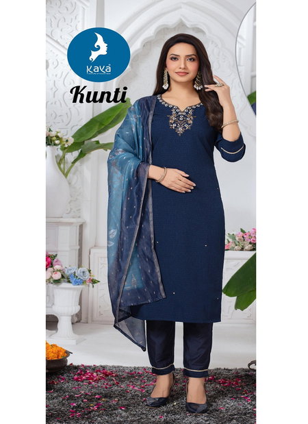 Kunti By Kaya Chanderi Jequard With Digital Printed Kurti Set Wholesale Price In Surat